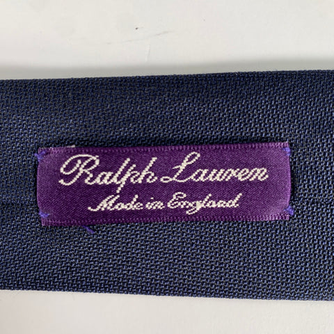 RALPH LAUREN Navy Solid Silk Tie