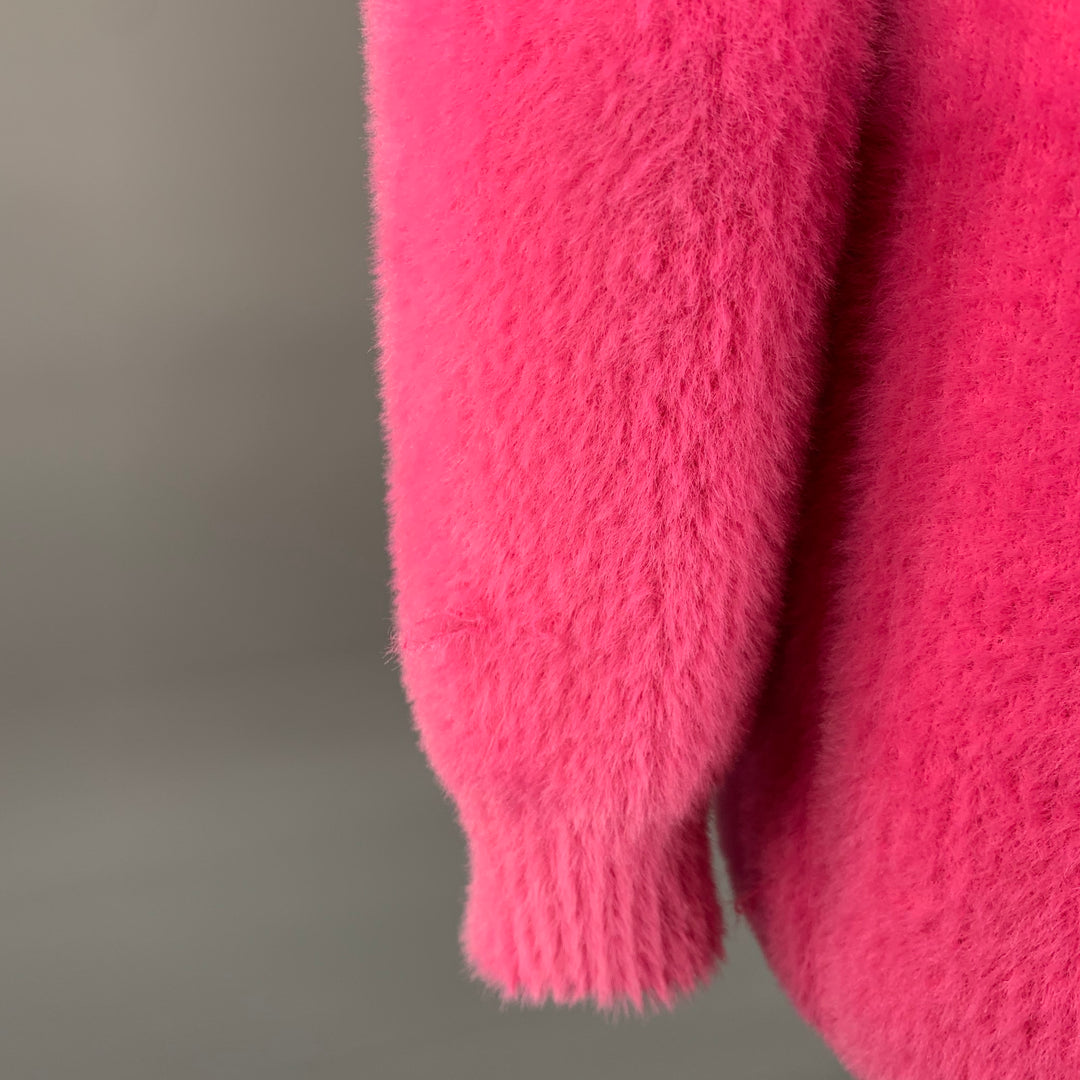 SER.O.YA Size XS Pink Nylon Knitted Buttoned Cardigan