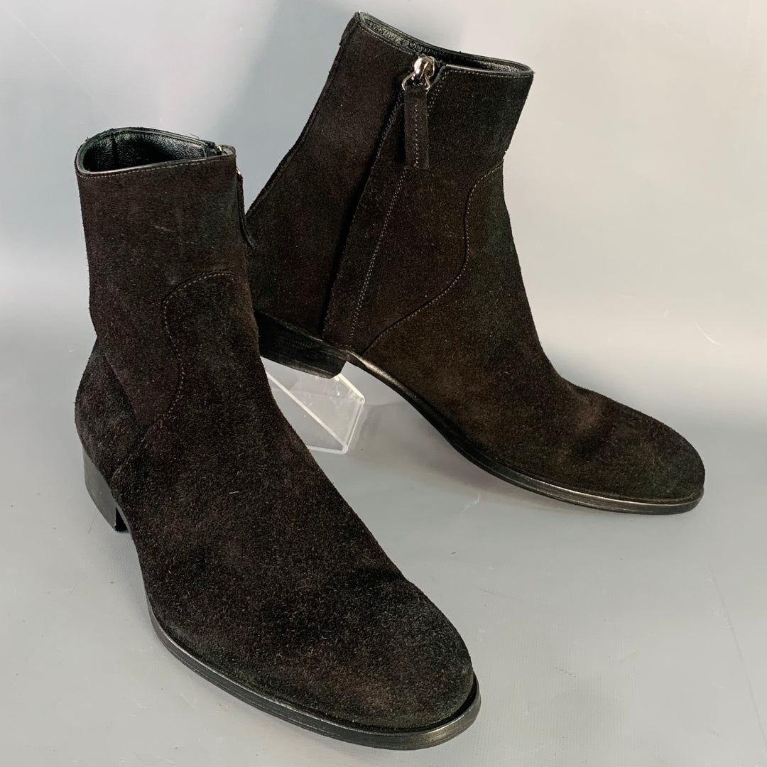 MR. HARE Size 8.5 Trane Black Suede Side Zipper Ankle Boots MR. HARE Size 8.5 Trane Black Suede Side Zipper Ankle Boots  main image 3