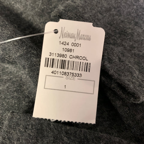 MAJESTIC FILATURES Size S Grey Cotton Cashmere Long Sleeve T-shirt