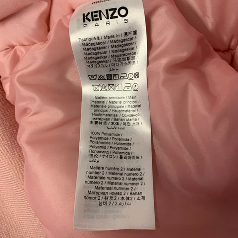 KENZO Size M Light Pink Polyamide Bomber Jacket