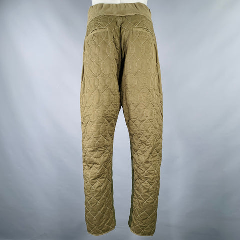 KAPITAL Size L Green Mixed Fabrics Cotton Polyester Embroidered Casual Pants