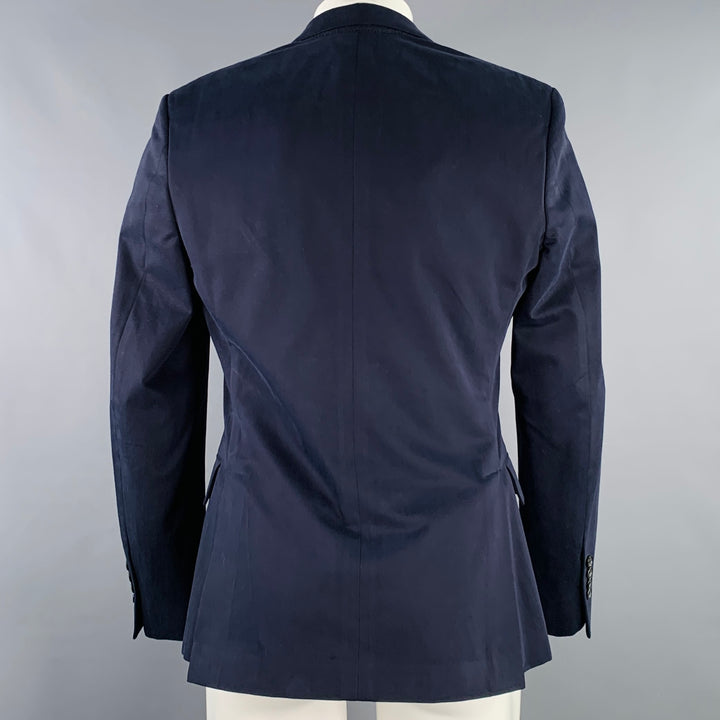 TODD SNYDER Size 42 Navy Black Wool Peak Lapel Sport Coat