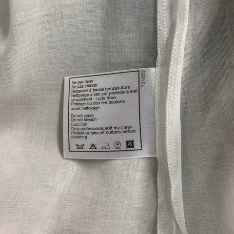 CHANEL Size 8 White Cotton Sleeveless Dress Top