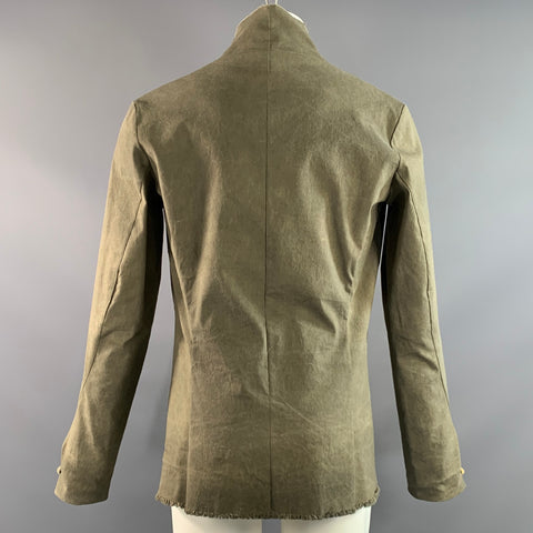 M.A+ Size S Green Olive Distressed Jacket