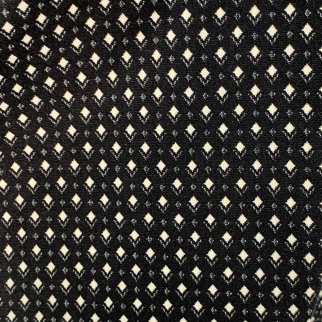 AKRIS Size 2 Black White Cotton Blend Diamond Single Breasted Jacket Blazer