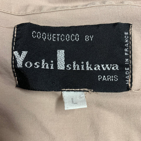 YOSHI ISHIKAWA Vintage Size L Beige Cotton Pullover Jacket