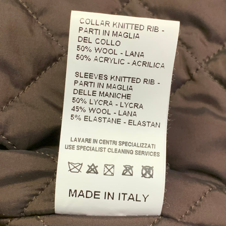 FRATELLI ROSSETTI Size 42 Brown Leather Zip Pockets Jacket