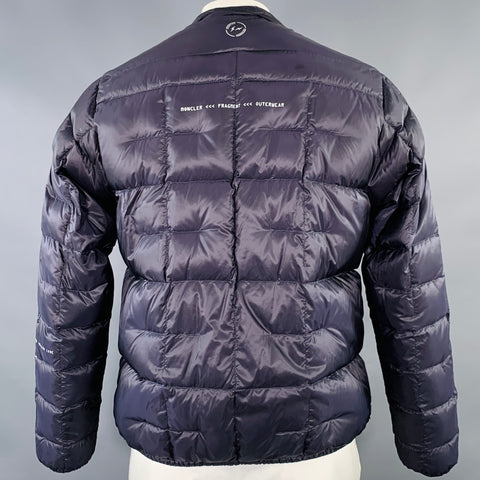 MONCLER GENIUS x FRAGMENT FW18 Size L Black White Nylon Quilted Jacket