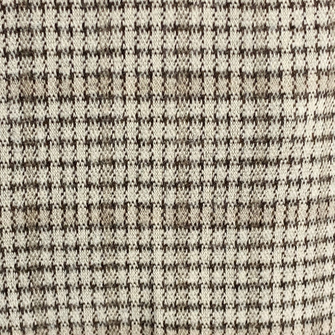 ETRO Size 38 Grey Taupe Houndstooth Cotton Wool Flat Front Dress Pants
