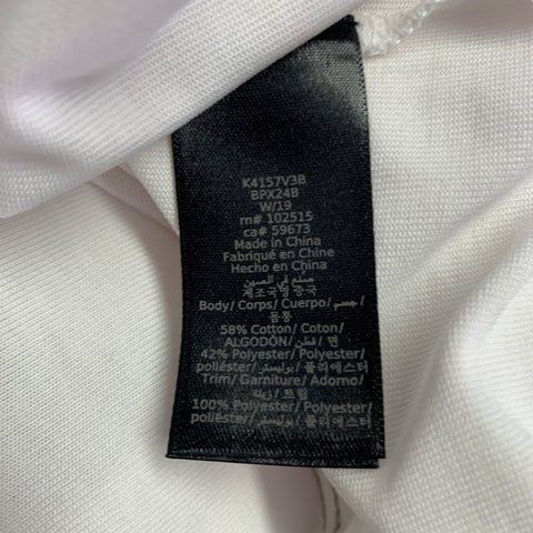 JOHN VARVATOS * U.S.A. Size XXL White Contrast Stitch Cotton Blend T-shirt