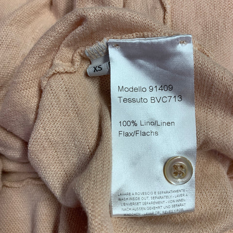 BOGLIOLI Size XS Pink Linen Half Placket Polo