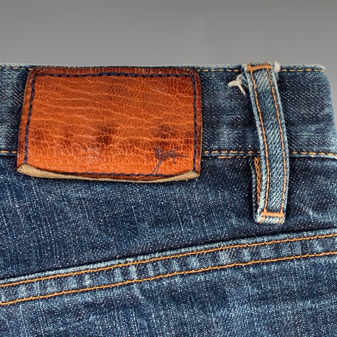 KICKING MULE WORKSHOP Size 31 Indigo Cotton Button Fly Jeans
