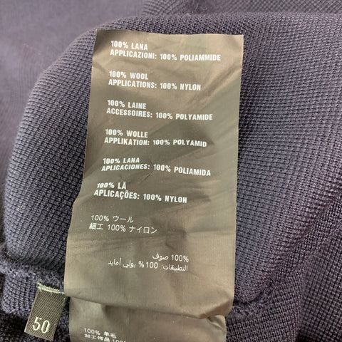 PRADA Taille 40 Veste zippée en laine de tissus mélangés marine