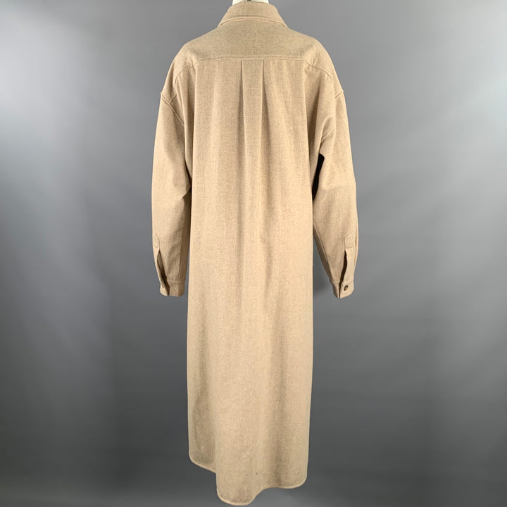 THE FRANKIE SHOP Size XS/S Brown Modacrylic Blend Faux Fur Notch Lapel Coat