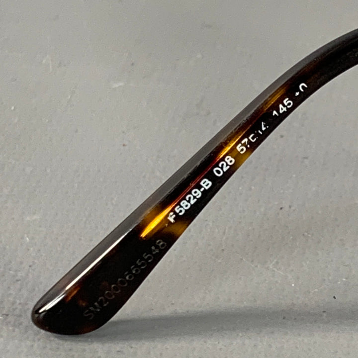TOM FORD Gold Tortoiseshell Metal Aviator Sunglasses