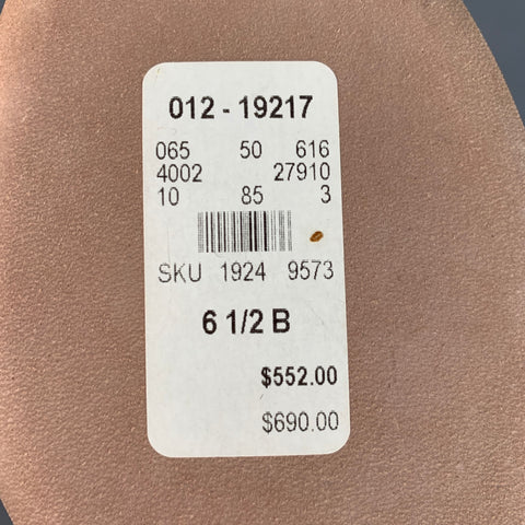 PRADA Size 6.5 Brown White Leather Studded Thong Sandals