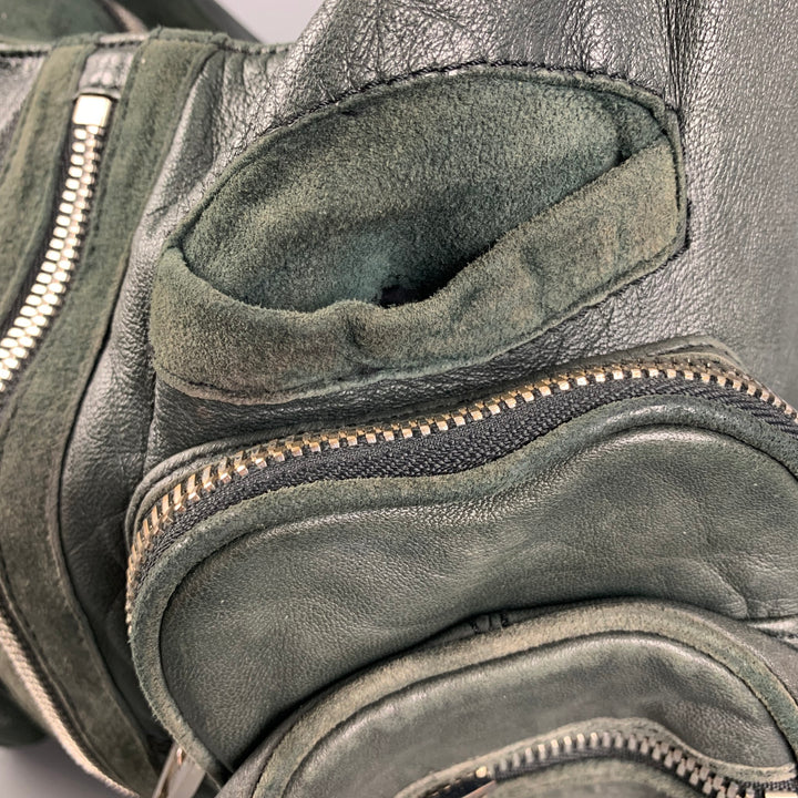 ALEXANDER WANG Green Leather Hobo Handbag