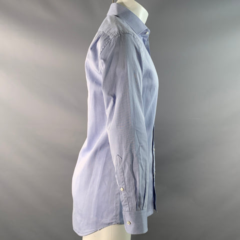 RALPH LAUREN Size S Blue Light Blue Cotton Cutaway Long Sleeve Shirt
