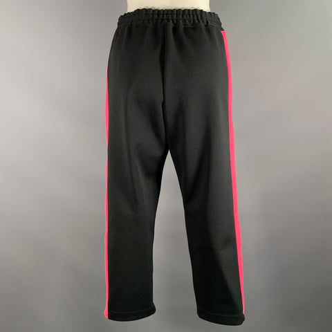 COMME des GARCONS Size S Black Neon Pink Polyester Sweatpants Casual Pants