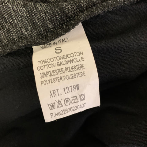 NO BRAND Size S Black Grey Cotton Distressed Short Sleeve Shirt