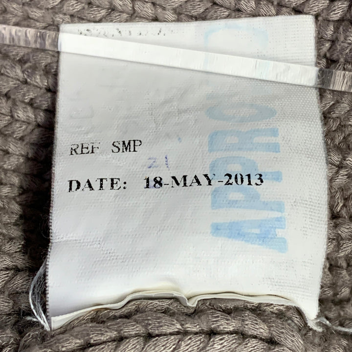 HELMUT LANG FW13 Size S Taupe Open Knit Crew Neck Sweater