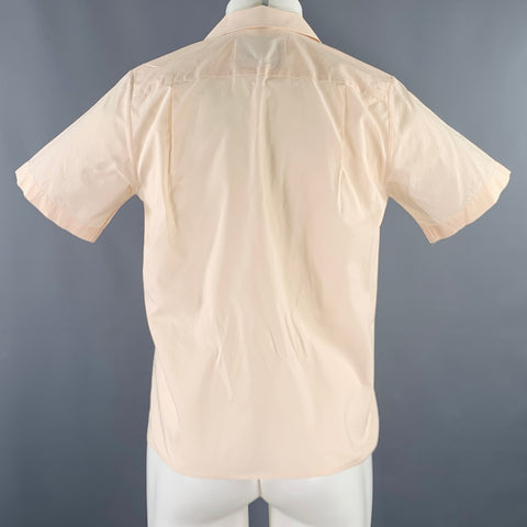 UNTITLED MIXED MEDIA Size M Pink Wrinkled Cotton One Pocket Short Sleeve Shirt