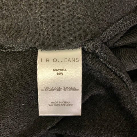 IRO Size XS Black Silver Hardware Lyocel polyurethane See Through T shirt