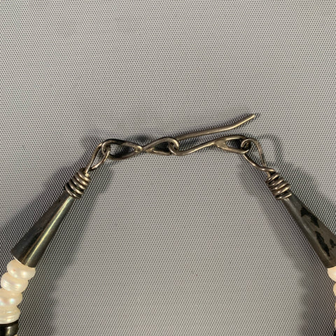 NO BRAND Cream Silver Stone Necklace