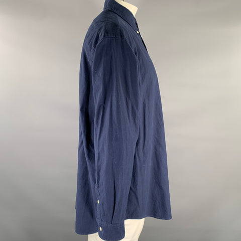 RALPH LAUREN Size XL Navy Cotton Long Sleeve Shirt