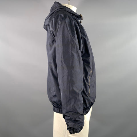 MISSONI Size XL Navy Grey Mixed Fabrics Reversible Jacket