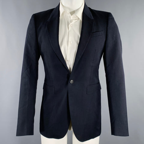 BURBERRY PRORSUM Veste de sport en laine vierge et mohair noire taille 36