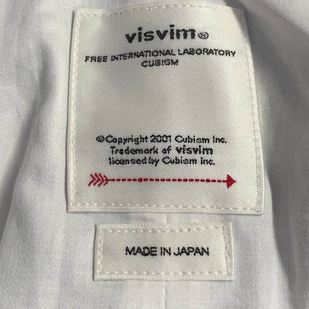 VISVIM Size L Dalton Slacks Grey Wool Linen Tapered Zip Fly Dress Pants