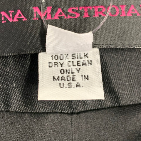 JOANNA MASTROIANNI Size 8 Silver Black Silk Stripe Jacket Blazer