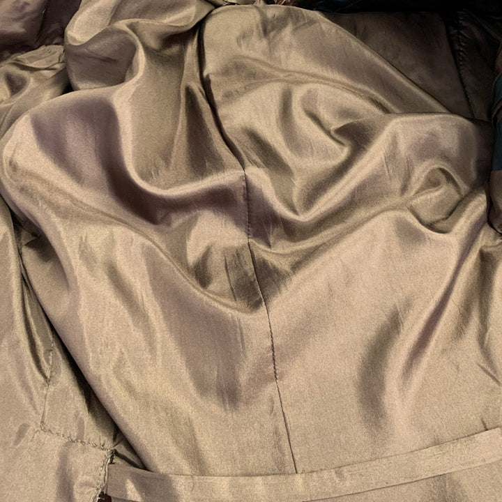 RICHFRESH Size 42 Brown Black Velvet Peak Lapel Sport Coat