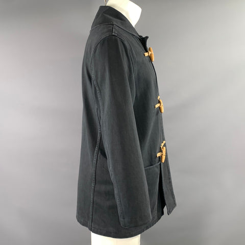 RRL by RALPH LAUREN Size M Navy Tan Cotton Toggle Closure Jacket
