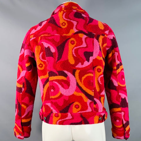 COUT DE LA LIBERTE Size S Multi Color Polyester Wool Marbled Jean Cut Jacket