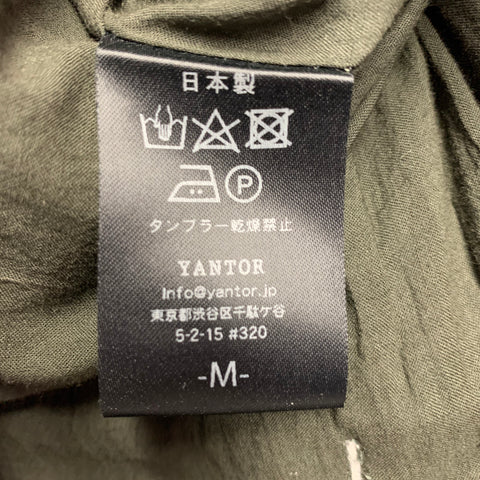 YANTOR Size M Grey Black Heather Wool Silk Pleated Casual Pants