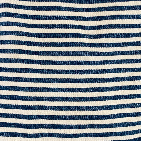 45rpm Size 34 Cream Blue Stripe Cotton Straight Casual Pants
