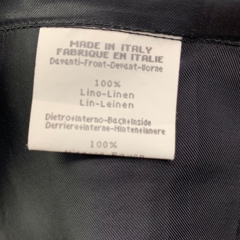 BYBLOS Taille 42 Gilet Col V Lin Noir Étoiles Multicolores