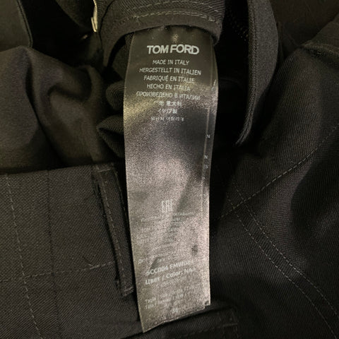 TOM FORD Size 36 Black Wool Cashmere Silk Zip Fly Casual Pants
