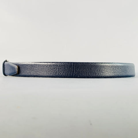 BOSS by HUGO BOSS Size 38 Navy Pebble Grain Cowhide Leather Belt