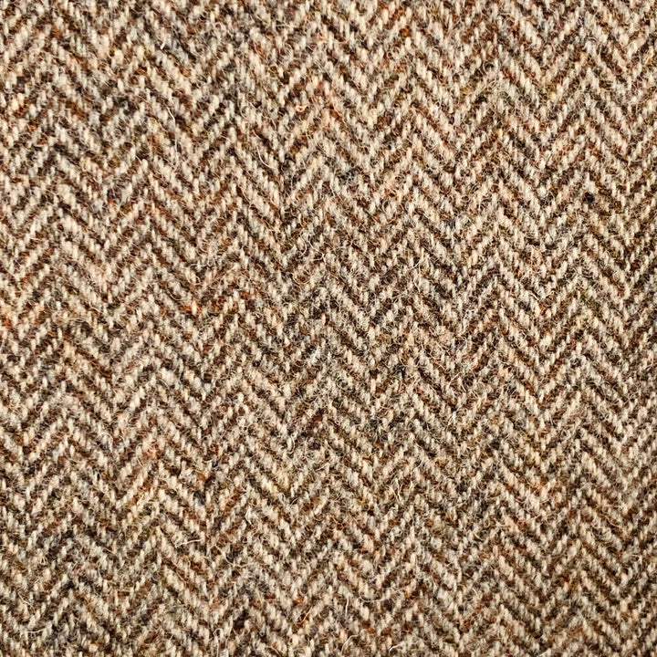 O'CONNELL'S Size 42 Long Brown Beige Herringbone Wool Sport Coat