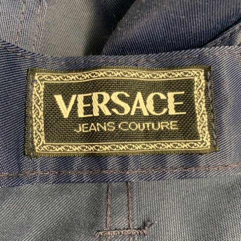 VERSACE JEANS COUTURE Size 34 Blue Cotton Blend 5 Pocket Casual Pants