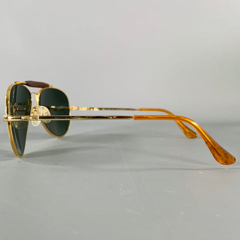 RANDOLPH -Sportsman- Gold Metal Aviator Sunglasses