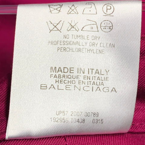 BALENCIAGA 2007 Size 4 Purple Cotton Skirt Panel Shorts