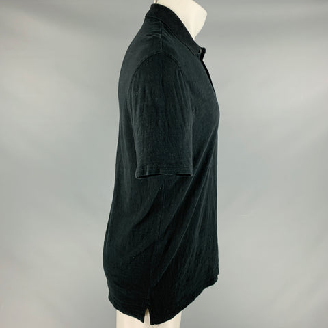VINCE Polo Manga Corta Algodón Negro Talla M