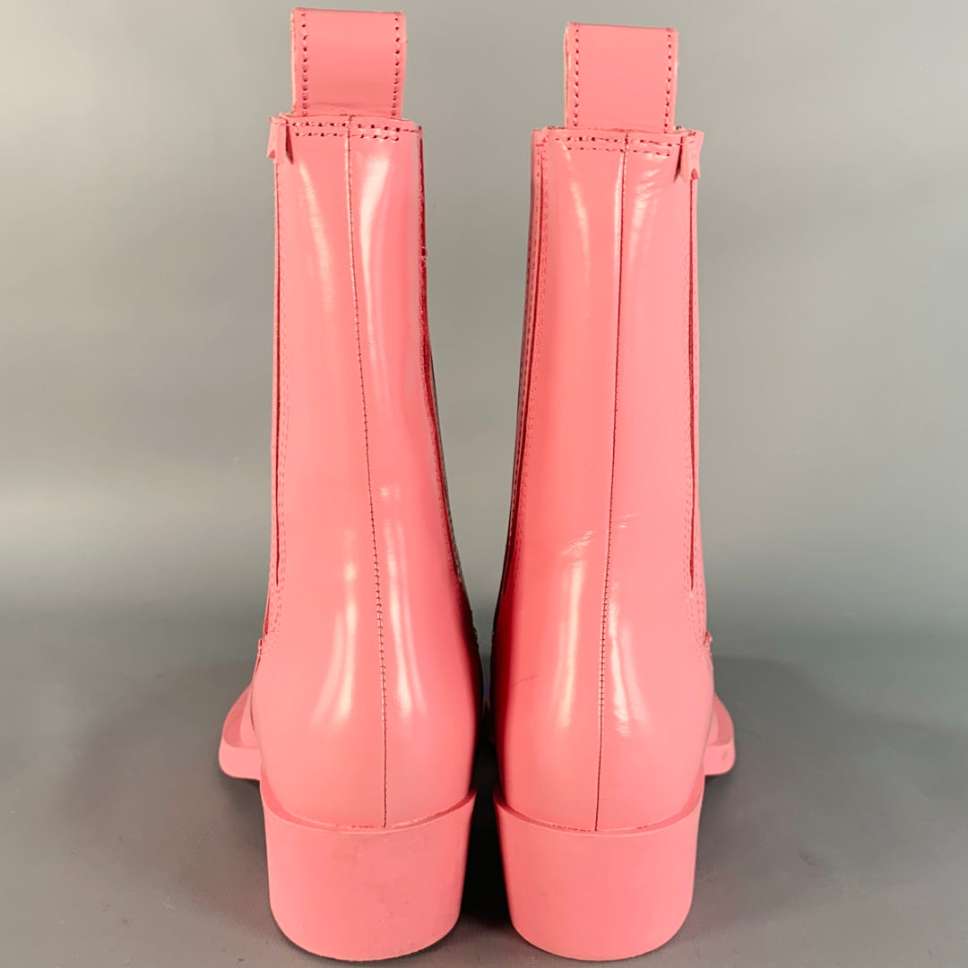 CAMPER Size 8 Pink Leather Rubber Sole Pull On Boots