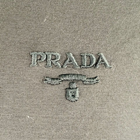 PRADA Size XL Forest Green Cotton Blend Crew Neck T-shirt