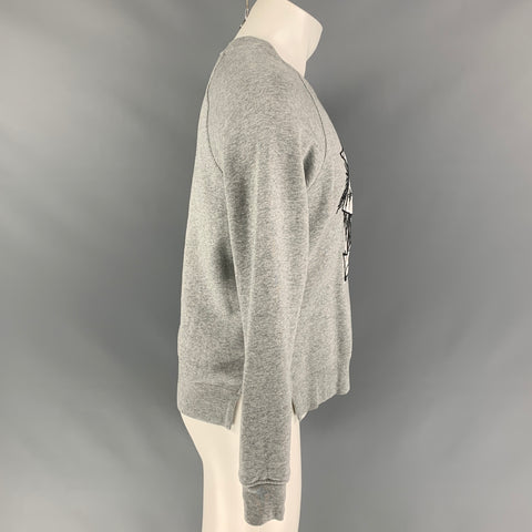 BURBERRY Printemps 2017 Taille S Sweat-shirt à col rond en coton / polyester gris graphique